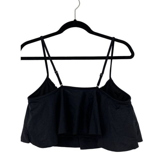 Womens Popover Swim Top Black Large Padded 3751 EUC - Picture 2 of 6